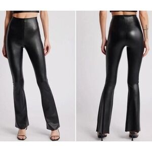 Commando Faux Leather Flare Leggings Pants Black Medium M 8-10 WORN ONCE